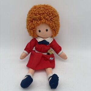 Vintage 1982 Knickerbocker Cloth Annie Doll With Sandy Dog Approx 15.5" Tall